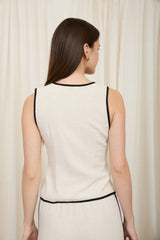 CONJUNTO BEIGE DE LINO