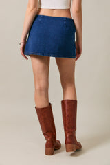 FALDA MINI DENIM NAVY