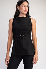 BLUSA CON CINTO CERRADA