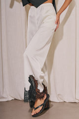 PANTALON SATIN DE ENCAJE