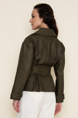 ABRIGO VINIPIEL OLIVO