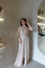 JUMPER BEIGE CON DETALLE DORADO