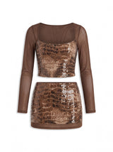 SET ANIMAL PRINT DE LENTEJUELAS