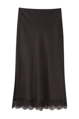 SET SATIN CHOCOLATE CON ENCAJE