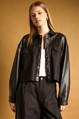 JACKET VINIPIEL TEXTURIZADA