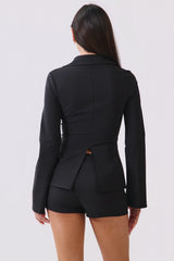 SET NEGRO MINI SHORT Y CAMISA