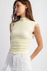 BLUSA BÁSICA SIN MANGAS MOCK NECK