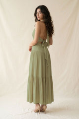 VESTIDO HALTER OLIVO