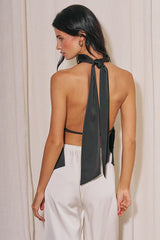 BLUSA HALTER SATIN