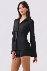 SET NEGRO MINI SHORT Y CAMISA