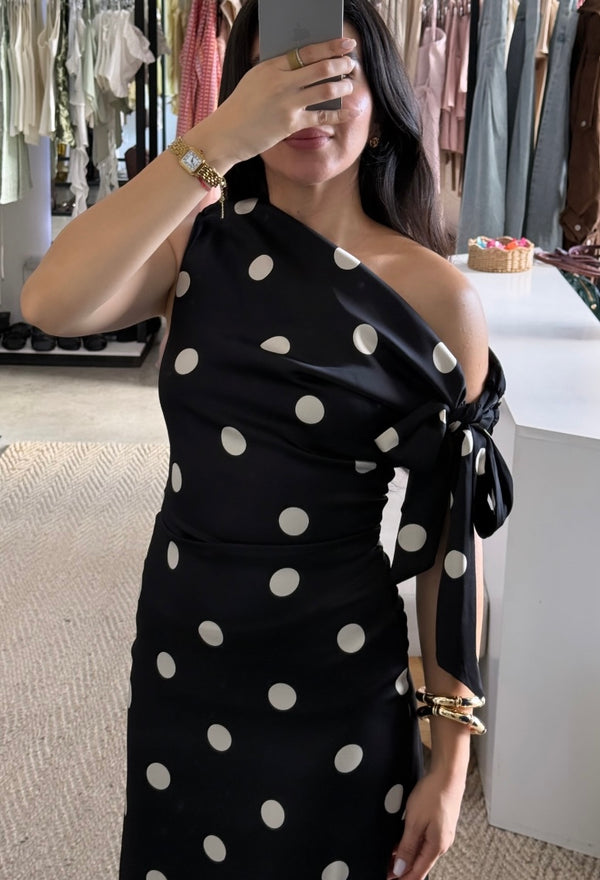 VESTIDO SATIN POLKA