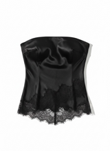 TOP STRAPLESS SATIN
