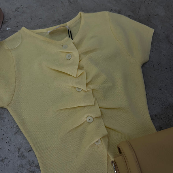 BLUSA CORRUGADA MANGA CORTA