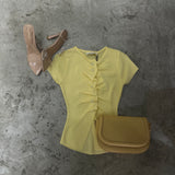 BLUSA CORRUGADA MANGA CORTA