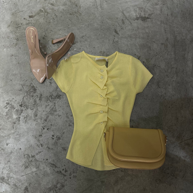 BLUSA CORRUGADA MANGA CORTA