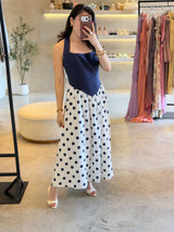 VESTIDO HALTER POLKA AZUL