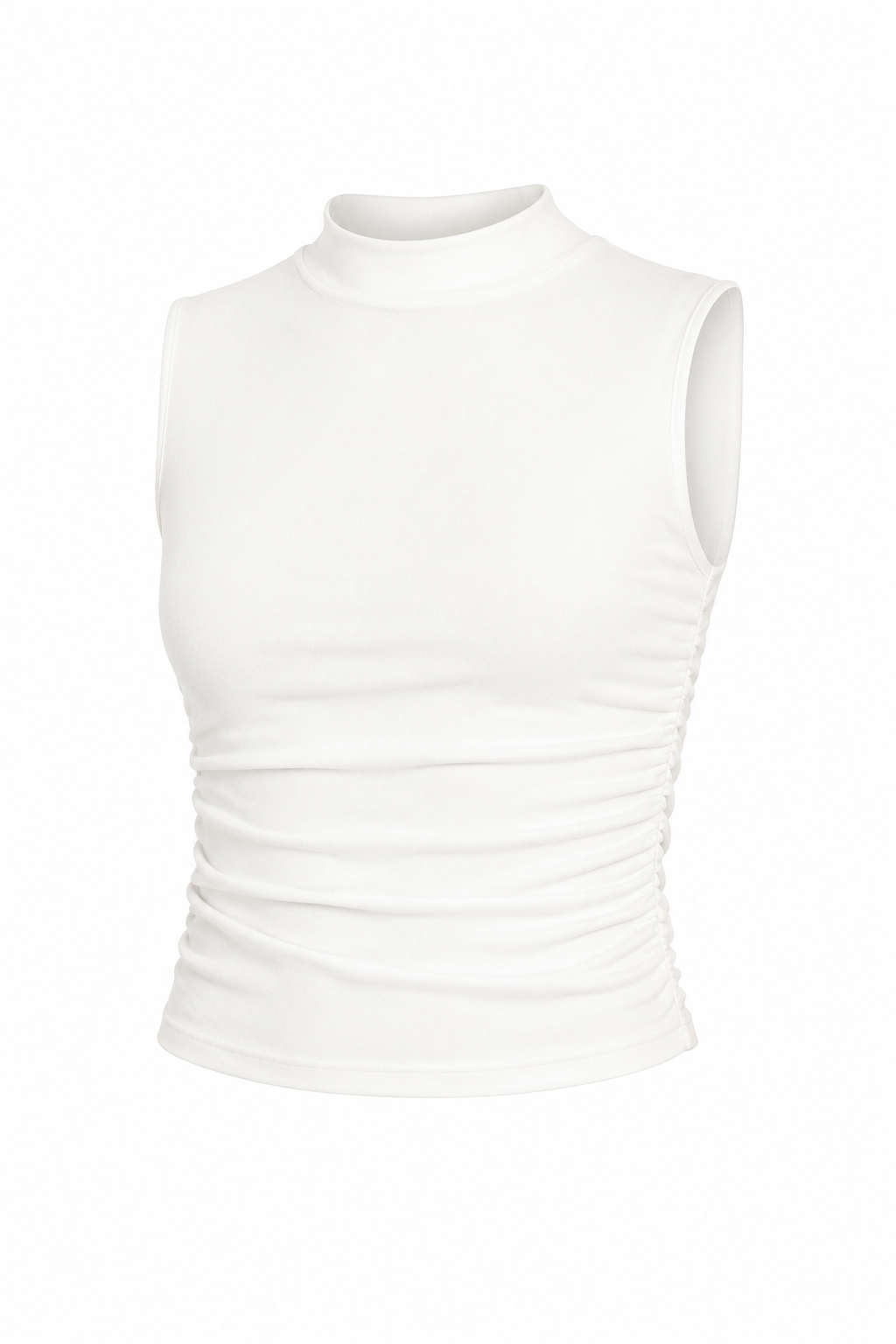 BLUSA BÁSICA SIN MANGAS MOCK NECK