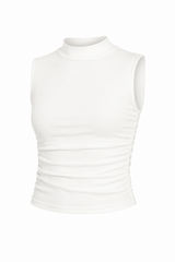 BLUSA BÁSICA SIN MANGAS MOCK NECK