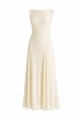 VESTIDO BEIGE DE ENCAJE