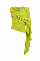 BLUSA CON CAPA VERDE