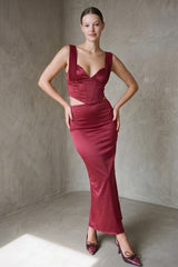 SET SATIN CORSET Y FALDA RUBY