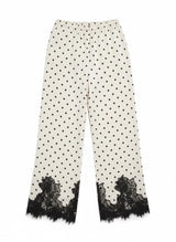 PANTALON SATIN POLKA CON ENCAJE