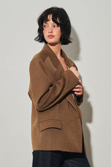 BLAZER OVERSIZE ESTRUCTURADO COLOR CHOCOLATE