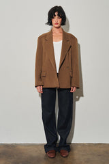 BLAZER OVERSIZE ESTRUCTURADO COLOR CHOCOLATE